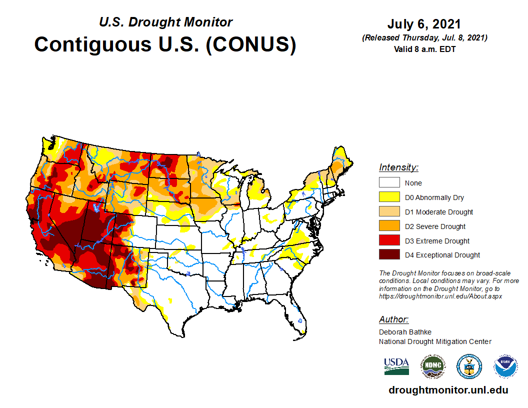 Drought still spreading in northern and western areas of the Corn Belt